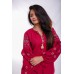 Embroidered Blouse "Delicate Rhombs" mauve